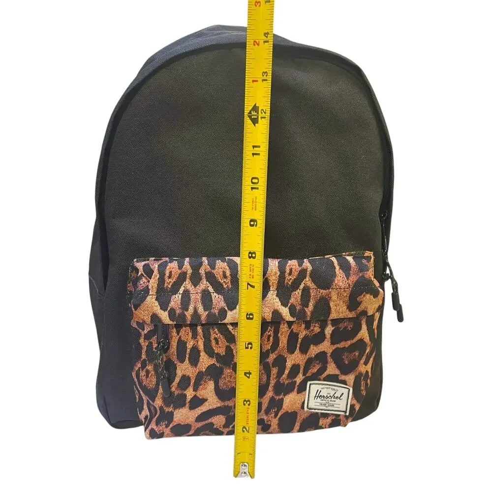 Herschel Supply Co Black Leopard Print Backpack Animal Print 15